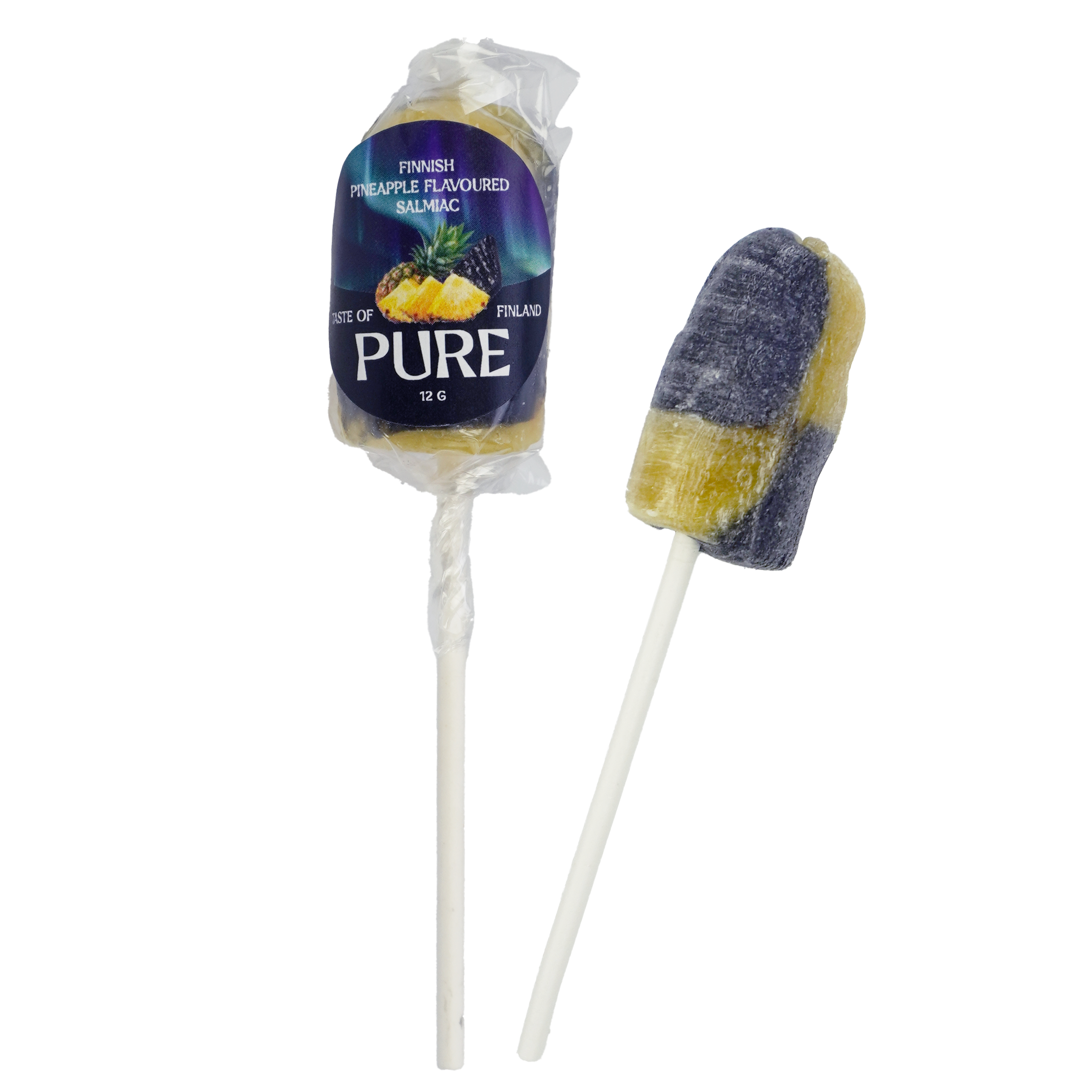 Pure Pineapple Flavoured Salmiac Lollipop 12g