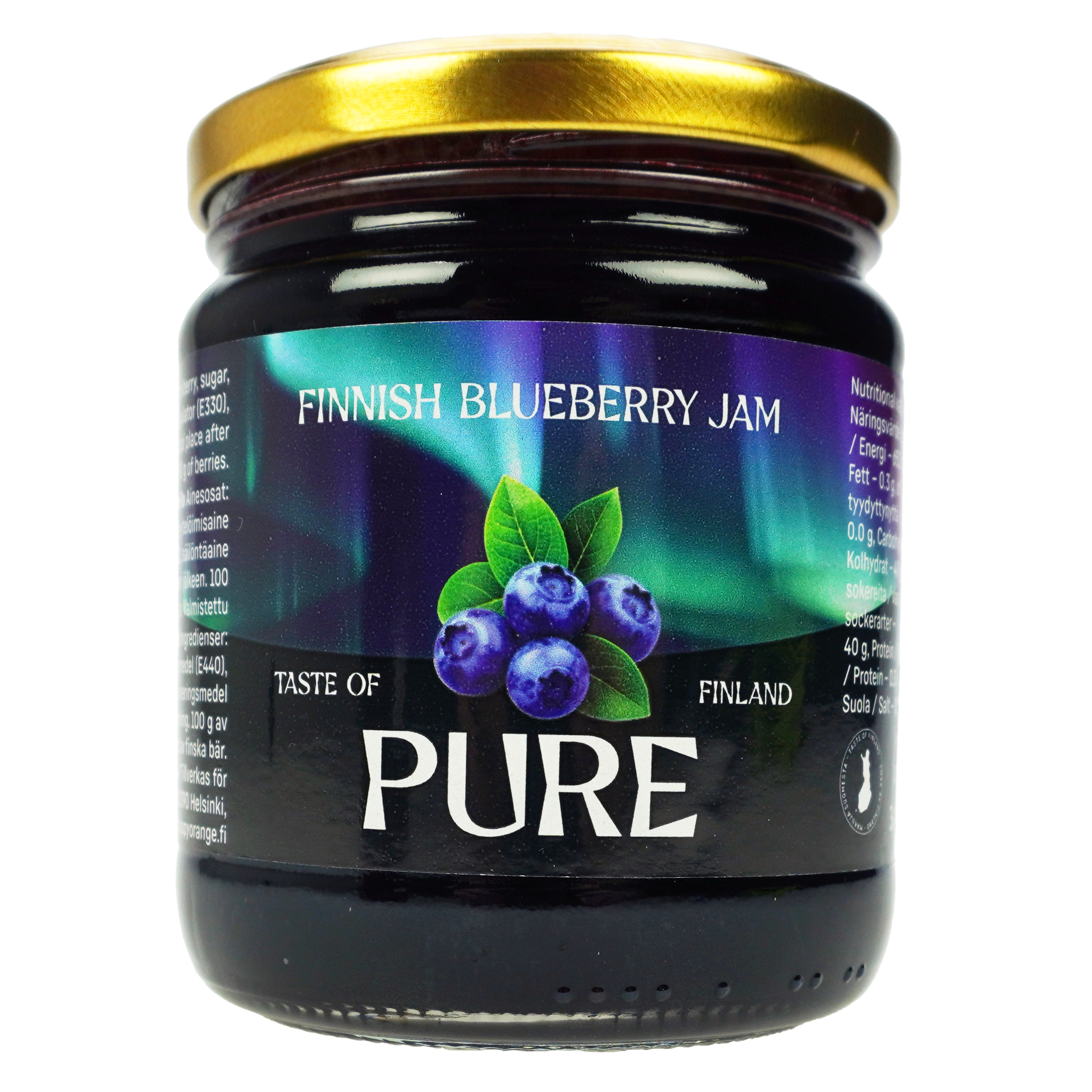 Pure Blueberry Jam 310g, Berries 50%